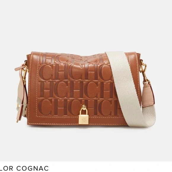 As new!! Authentic Carolina Herrera Andy Locked Crossbody bag. - Picture 1 of 15